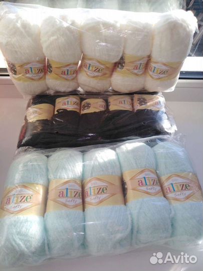 Пряжа alize softy baby плюшавая