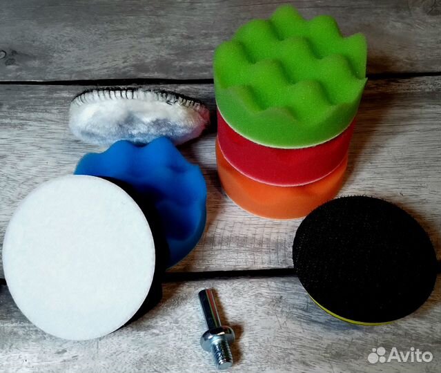 Круги полировальные, 80 мм, 8 предметов