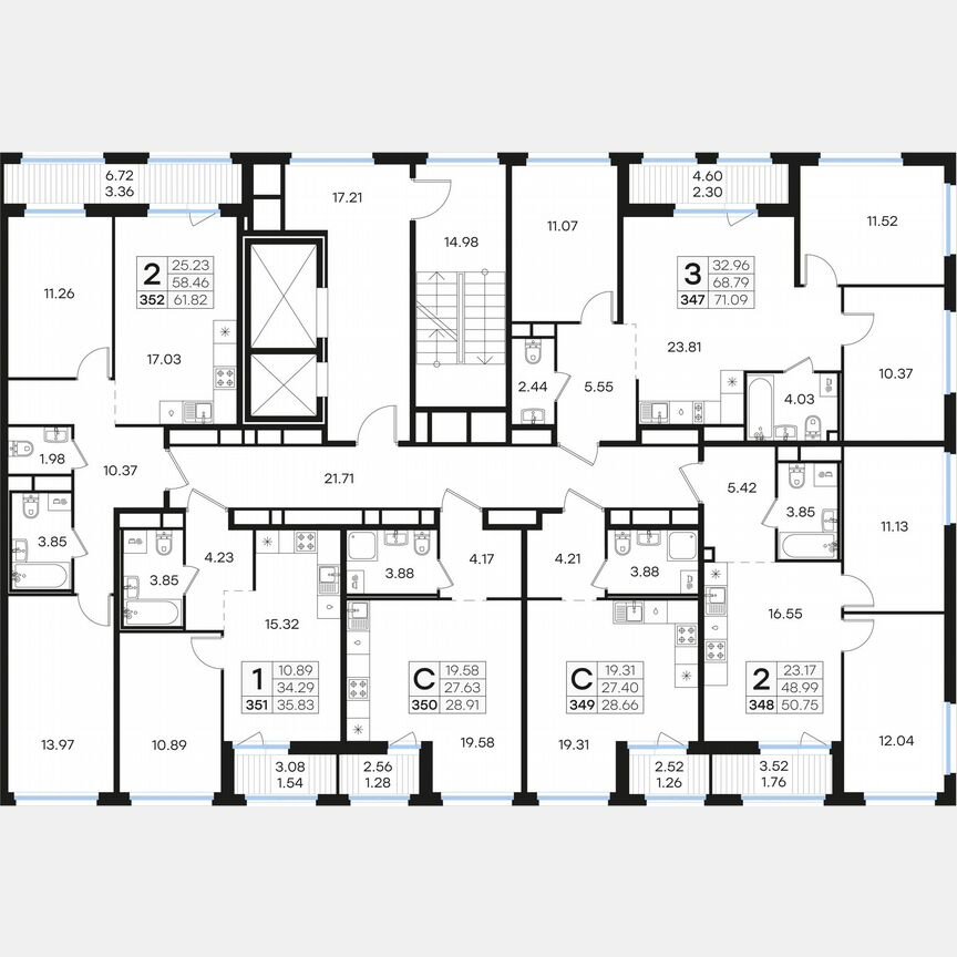 1-к. квартира, 35,8 м², 6/15 эт.