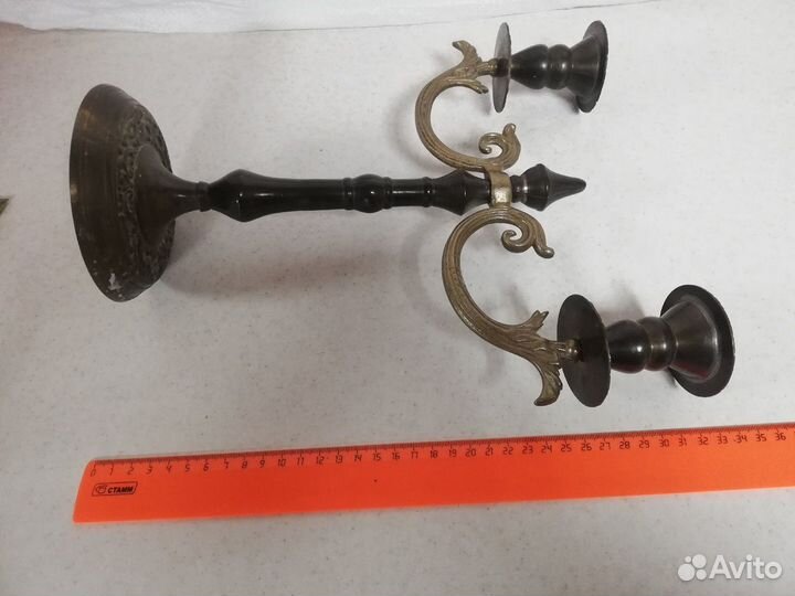 Большой подсвечник на две свечи