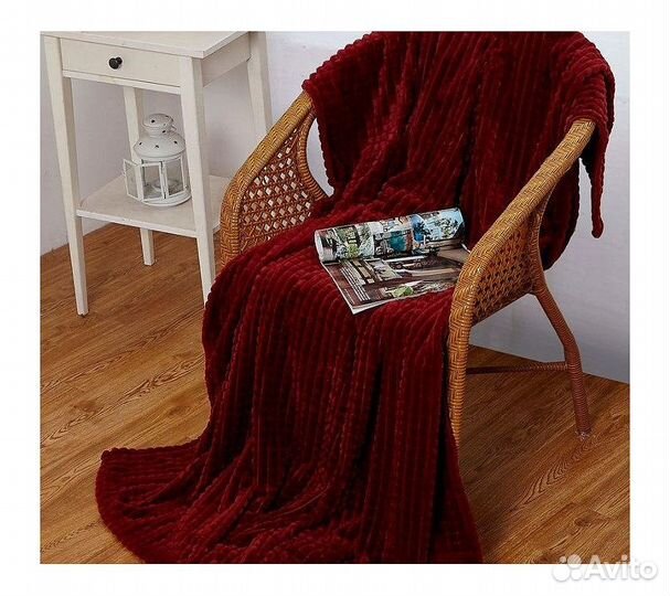 Плед GoodNight Велсофт Velvet 180х200, вишня