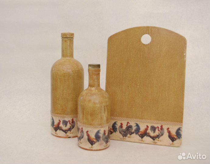 Бутылки для масла, уксуса, доски