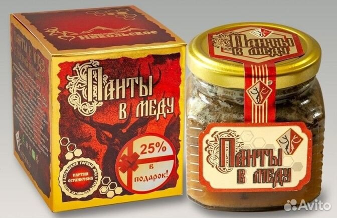 Панты Алтайского Марала в Меду(для мужчин и женщин