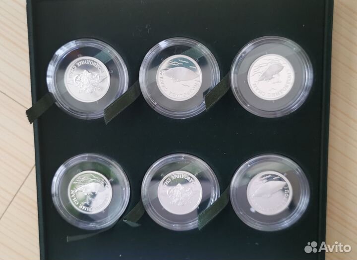 1 рубль Подводные силы набор монет серебро 6 шт