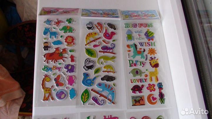 Наборы Объёмных Наклеек-Стикеров (Новые)