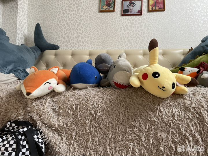Плюшевые игрушки акулы пикачу