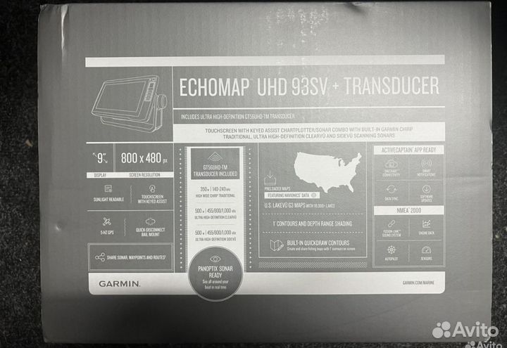 Garmin Echomap UHD 93sv с датчиком GT56UHD-TM