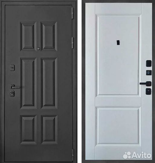 Дверь входная Страж 3К Бруклин Белый матовый