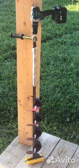 Электробур-шуруповерт для рыбалки nero