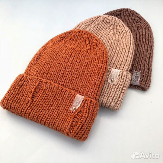 Вязаная Шапка Ушанка Капор Чепчик