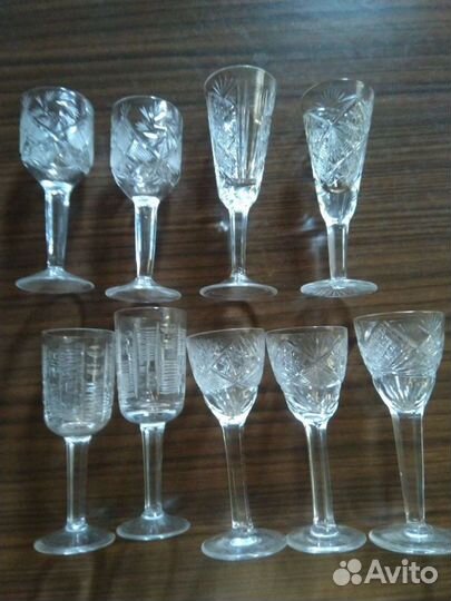 Рюмки, стопки хрустальные