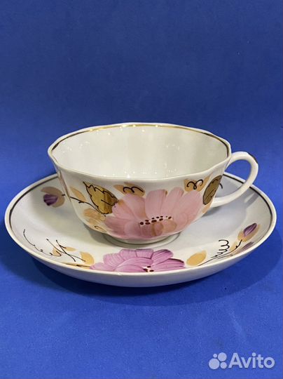 Чайная пара Дулево костяной фарфор