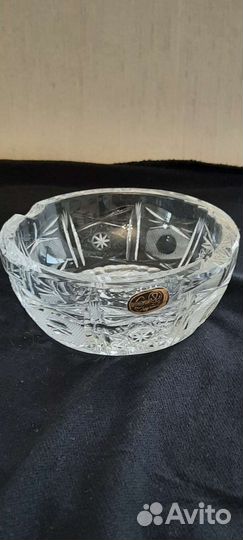 Хрустальная пепельница Богемия чсср