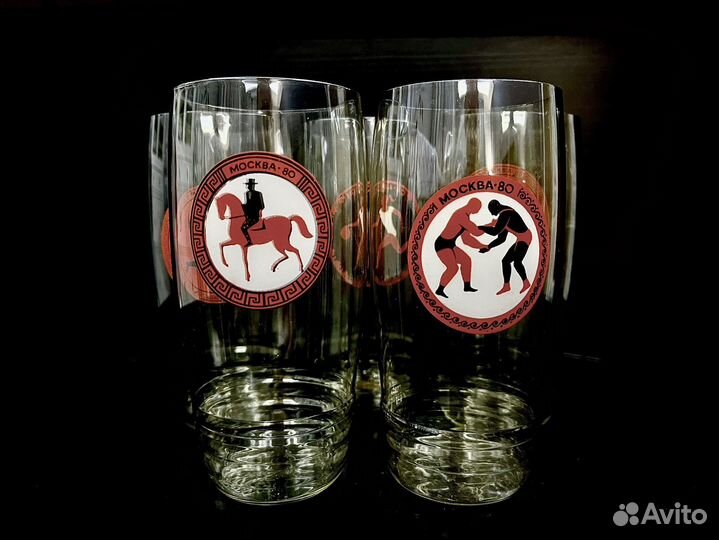 Стаканы коллекционные Олимпиада Москва 80