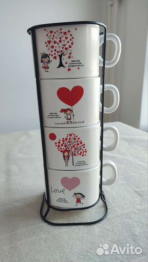 Набор керамических чашек (4 шт.)