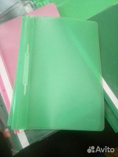 Канцтовары файлы папки скоросшиватели скобы