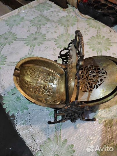 Антикварная Посеребренная Бисквитница Рококо