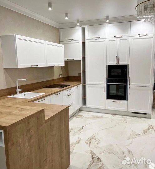 Кухня с барной стойкой под ключ