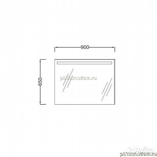 Jacob Delafon Formilia EB1414-NF Зеркало с подсветкой L 90cm