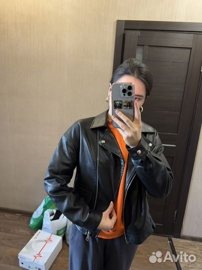 Куртка кожаная женская 44