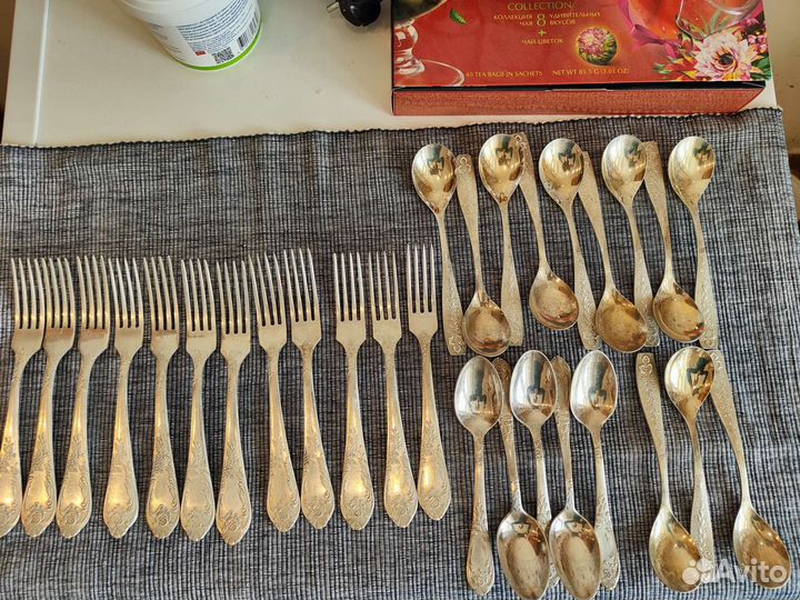 Мельхиоровые столовые приборы СССР