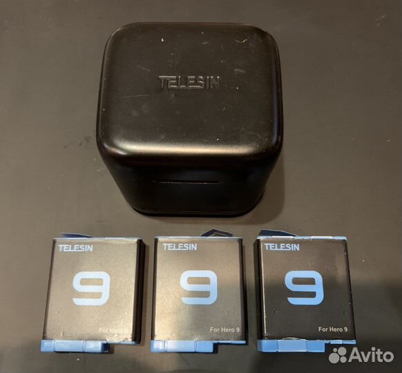 Зарядка Telesin+3 аккумулятора GoPro Hero 9 10