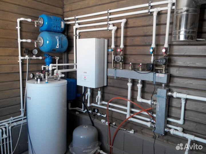 Монтаж системы отопления и водоснабжения