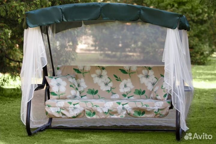 Садовые Качели 3-х местные flower
