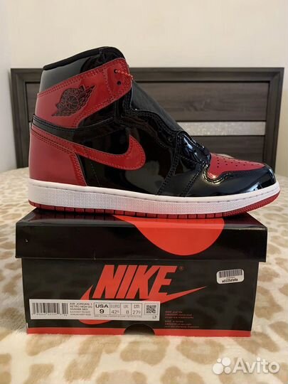 Nike air jordan 1 high og patent bred оригинал