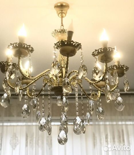 Люстра Бронза Иран вставки ониксы