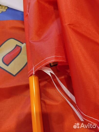 Флаги Республики Коми, России с гербом