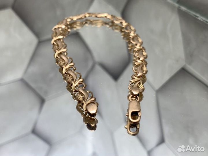 Золотой браслет 585 пробы массой 6.99 грамма (19.5