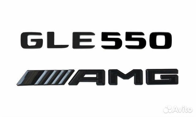 Комплект: шильдик Mercedes GLE550 + AMG черн