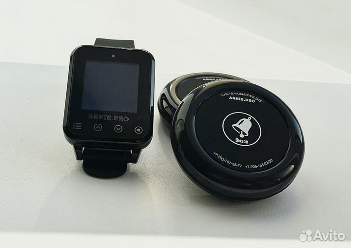 Кнопка вызова персонала/офцицианта Ультра и часы