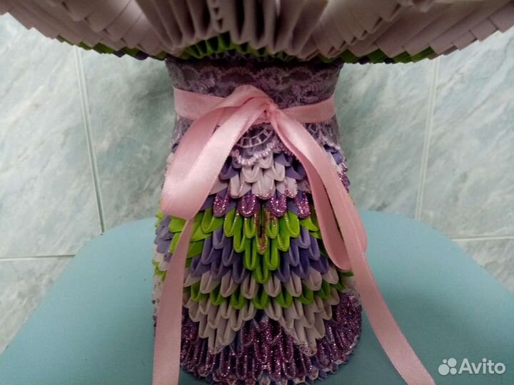 Ваза из бумаги ручной работы