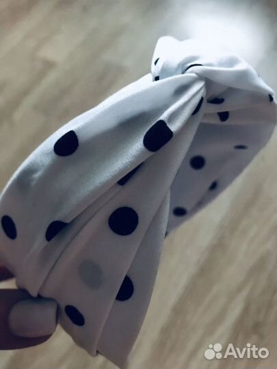 Модные объемные обручи в горох