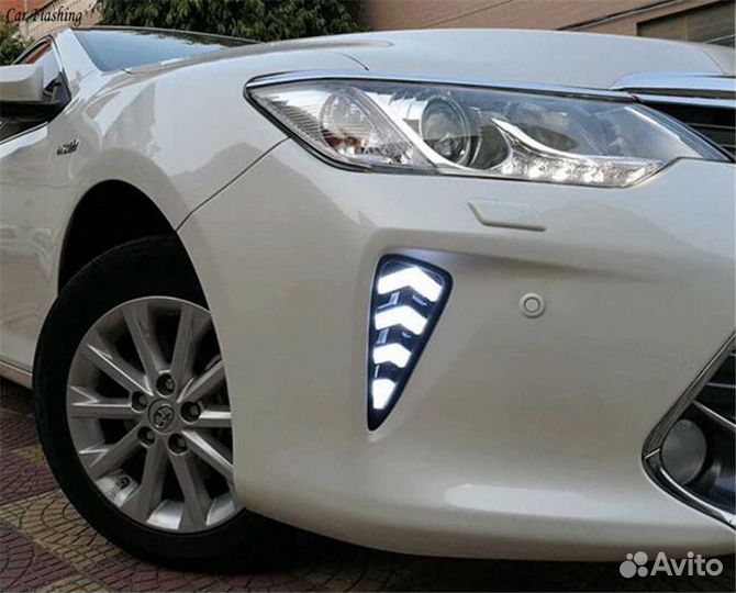 Camry 55 LED Фонари дхо в передний бампер B8VW7