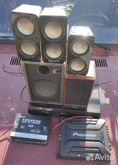 Сабвуфер колонки с усилителем pioneer