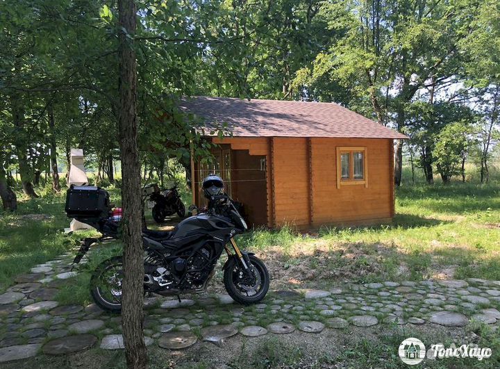 Садовый дом шале с террасой