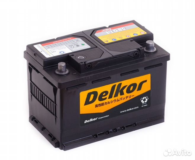 Аккумулятор Delkor 80Ач обратная полярность 58014