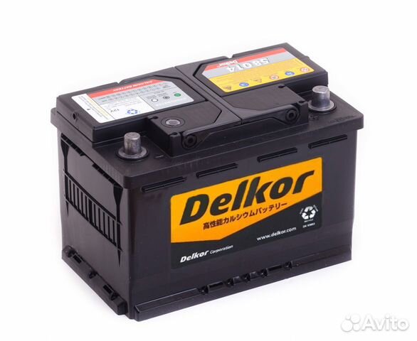 Аккумулятор Delkor 80Ач обратная полярность 58014