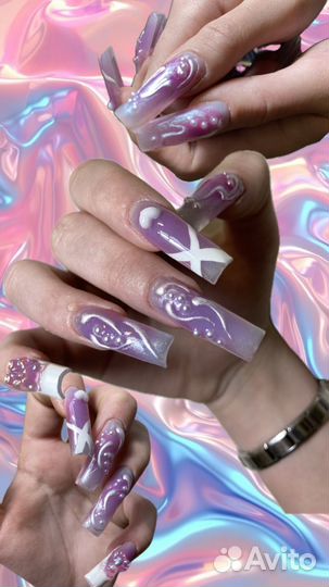 Ногти маникюр наращивание