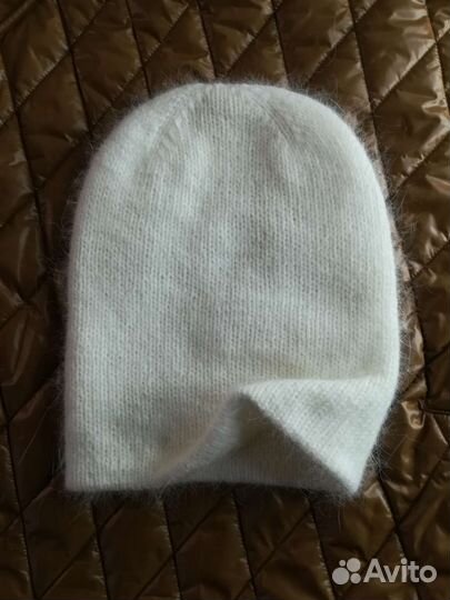 Шапка бини двойная из пуха норки