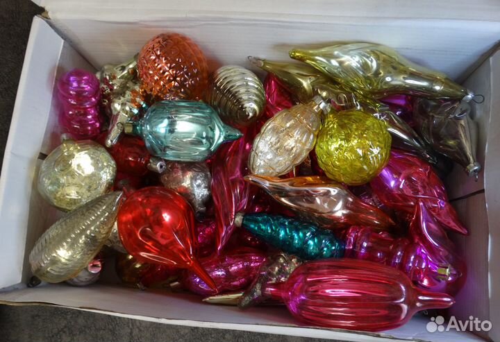 Коллекция елочных игрушек СССР - льдинки