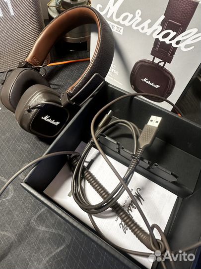 Беспроводные наушники Marshall Major IV Brown