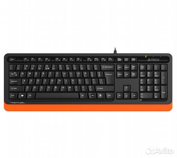 Клавиатура A4Tech Fstyler FKS10, черный/оранжевый