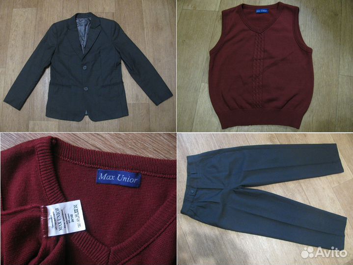 Жилетки р.140,пиджак и брюки р.146