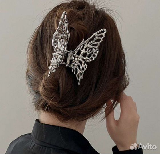 Крабик(заколка) для волос бабочка