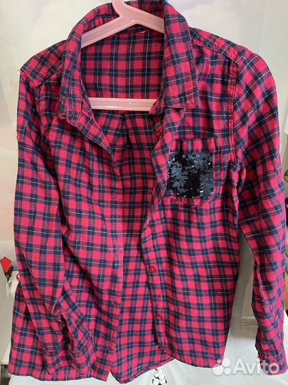 Рубашка в клетку для девочки