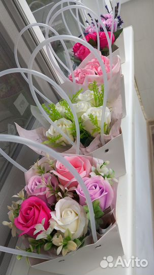 Букет из мыльных роз